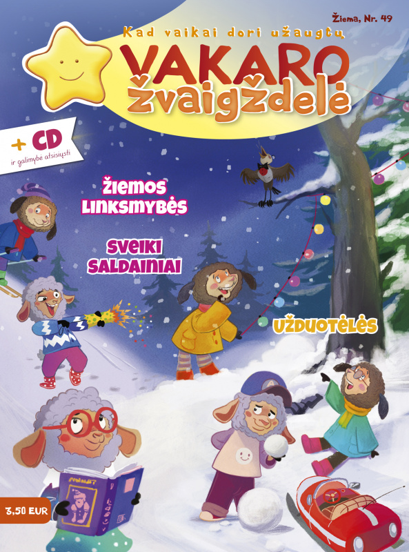 Vakaro žvaigždelė. Žurnalas vaikams 2020 žiema Nr. 49 + CD 